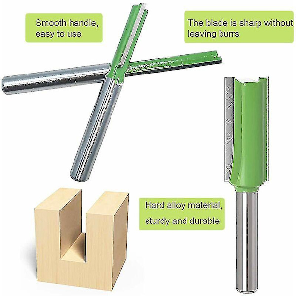 Straight Fræserbit, 7 stk. Tungsten Carbide Fræserbits 6mm Skaft Fræserbits Multifunktionel Fræser Tri Værktøj