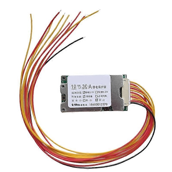 10S 36V 30A Batteribeskyttelseskort Li-Ion Celle 18650 Batteribeskyttelse BMS PCB Kort