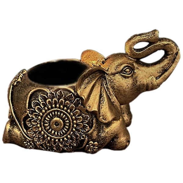 B-guld Animal Ljusstakar Elefant Skulptur Teljus Ljusstake Deco Liten Ljusstake Good Lucky Gift