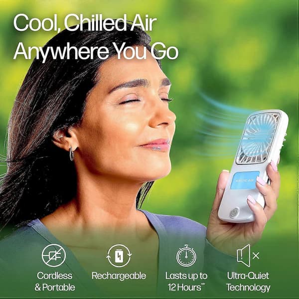 2025 Seneste Model Bærbar Ventilator, Pocket Chill Håndholdt Mini Ventilator, Genopladelig