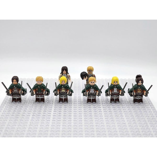 Attack on Titan Minifigurset med Vapen och Tillbehör