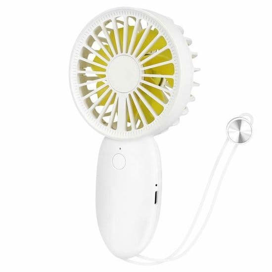 Bærbar ventilator - YYV - Mini USB-ventilator - 5 hastigheder - Genopladelig - Dobbeltblade