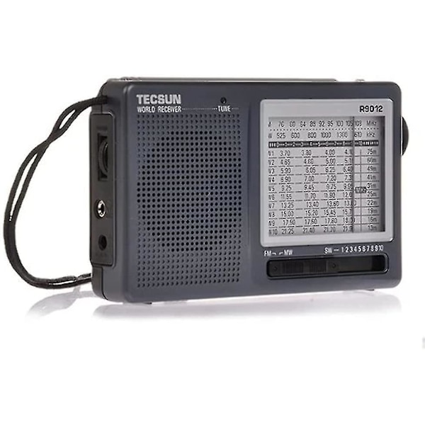 R-9012 Kannettava Digitaalinen Lyhytaalto Radio Am/fm/sw(1-10) 12 Kaistainen Vastaanotin (uk-9012)