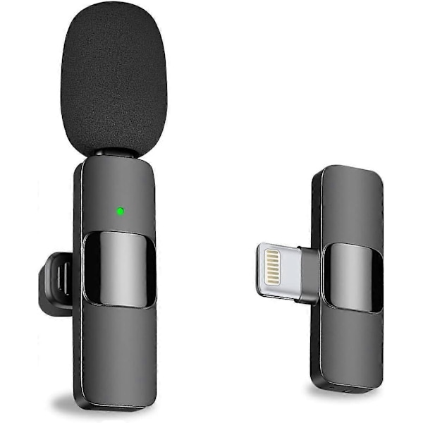 Professionel trådløs Lavalier reversmikrofon til iPhone, iPad - Trådløs omnidirektionel kondensatormikrofon til interviewvideo podcast vlog Y