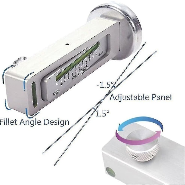 Justerbart magnetiskt mätverktyg Camber Gauge Hjulstativ hjulinställning för bil lastbil