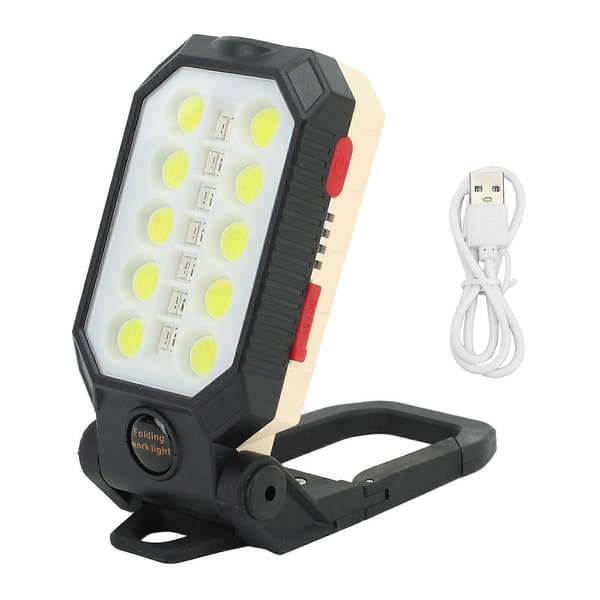 Høykvalitets W599A 10-hulls COB arbeidslampe USB-lading LED med magnetkrok
