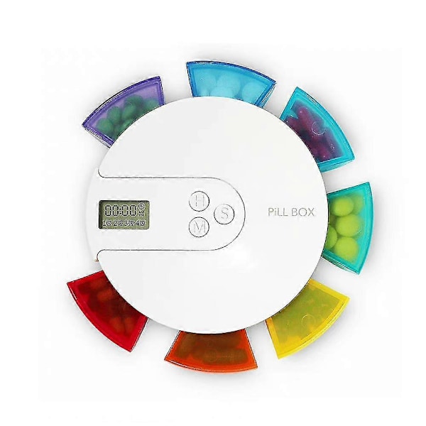 7 Dages Automatisk Pille Dispenser Med Alarm Elektronisk Medicin Manager