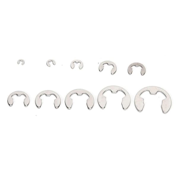 Högkvalitativ 120PCS 304 rostfritt stål E-typ låsring 1.5mm-10mm