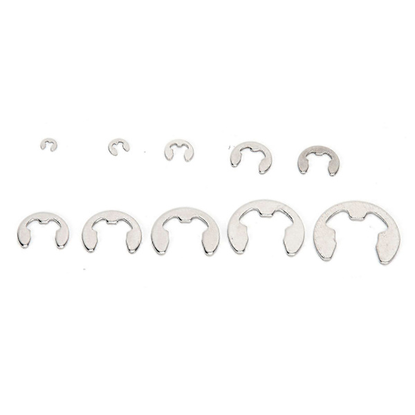 Højkvalitets 120 stk. 304 rustfrit stål E-type låsering 1,5 mm-10 mm