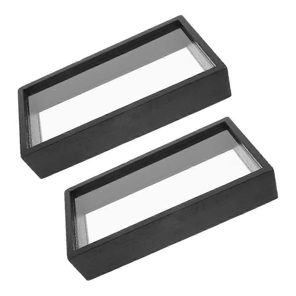Display Ramme Skyggeboks Rektangulær Træ og Akryl Prøvebevaring Til Kontor Dekoration Simpelt Ramme Design 2 stk