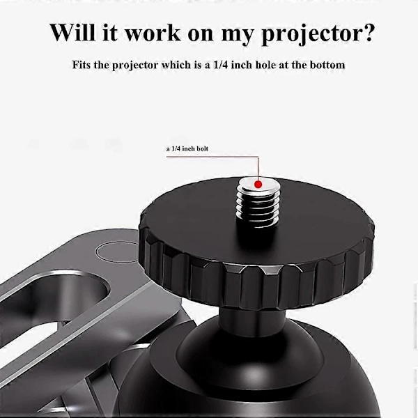 Projektor Väggfäste Stativ Aluminiumlegering Fäste för Universella 1/4 tums Skruvhålsartiklar XGIMI 10Kg Lastkapacitet