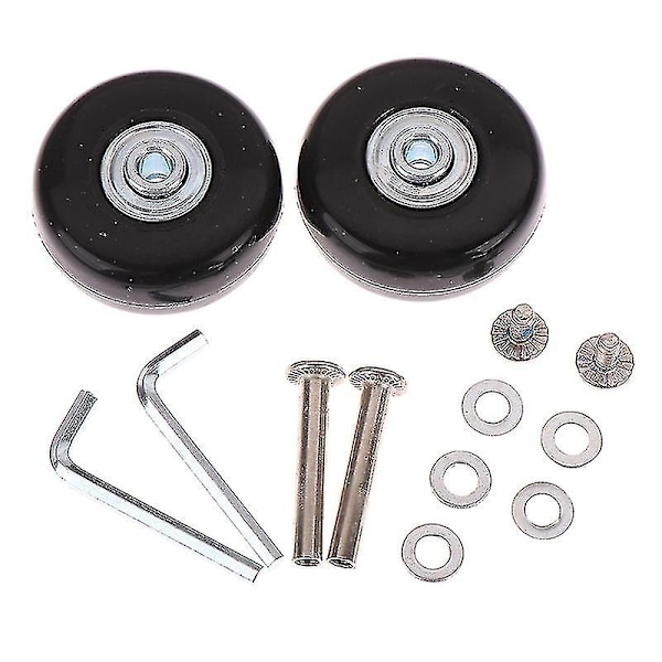 Ersättningshjul för resväska, reparationssats för resväska, 50 mm axlar, Deluxe + skruv -t