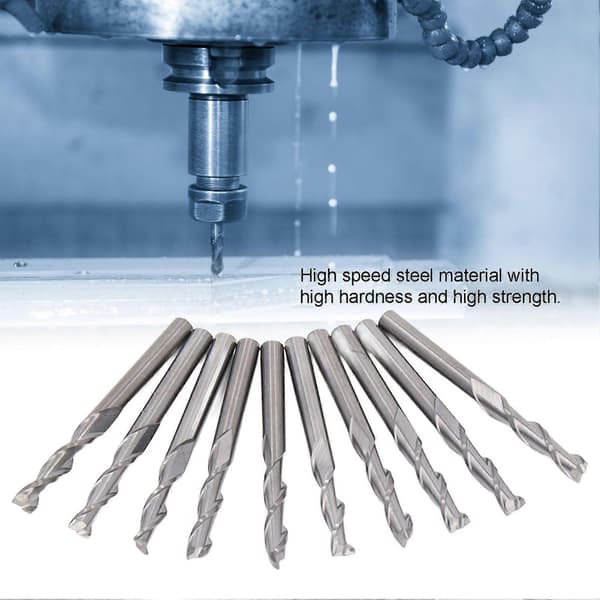 Högkvalitativt 10-delars 1/8\" set med planfräsar