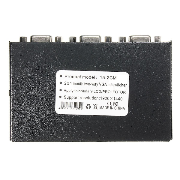 2 i 1 ut VGA VGA 2-portars monitor två källor manuell switch splitter