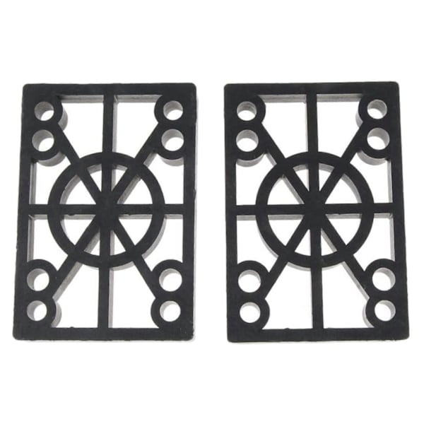 2 st Skateboard Riser Pad Longboard Gummi Risers Pads & 2 st Hård Plast Skateboard Risers 12mm L