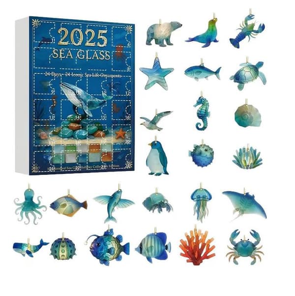 Juleblindboks – Hvaldesign – Akrylpynt – 24-dagers julekalender / Julepynt Blindboks