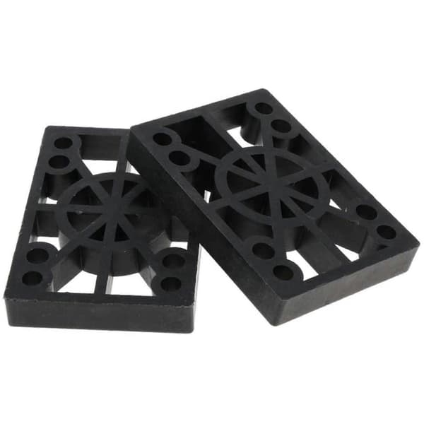 2 st Skateboard Riser Pad Longboard Gummi Risers Pads & 2 st Hård Plast Skateboard Risers 12mm L