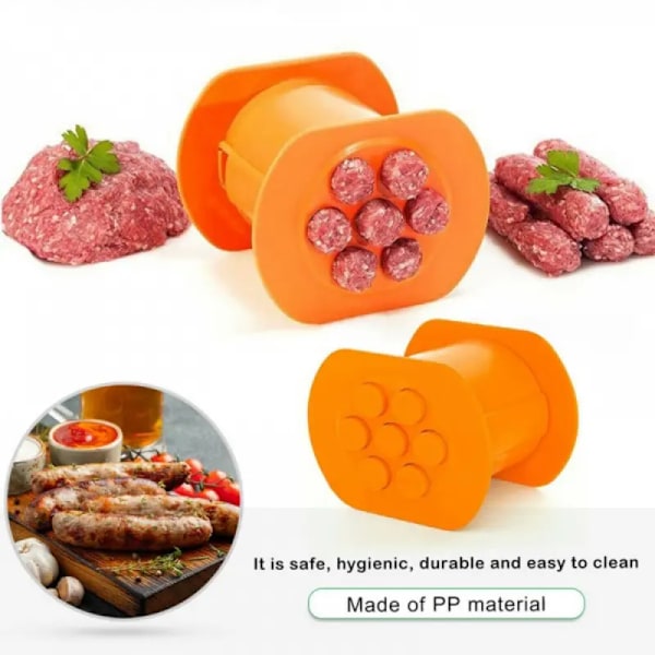 1 sæt, 7 huller Manuel pølse Pølsefyldningsforme Køkkenudstyr