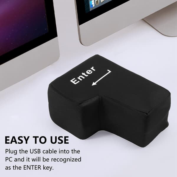 Enter-tangentbordspölster, Stor USB Enter-knapp för skrivbordsvila