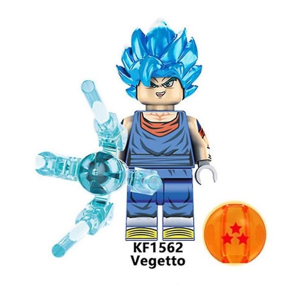 8 kpl Dragon Ball Anime -sarjan minihahmoja rakennuspalikoista, Son Goku mini-actionfiguurit lelusetti lahjaksi faneille ja lapsille