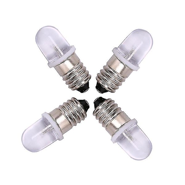 5 st E10 LED-lampa E10 DC 3V 4.5V Instrumentlampa E10 Indikatorlampa Gammaldags Ficklampa