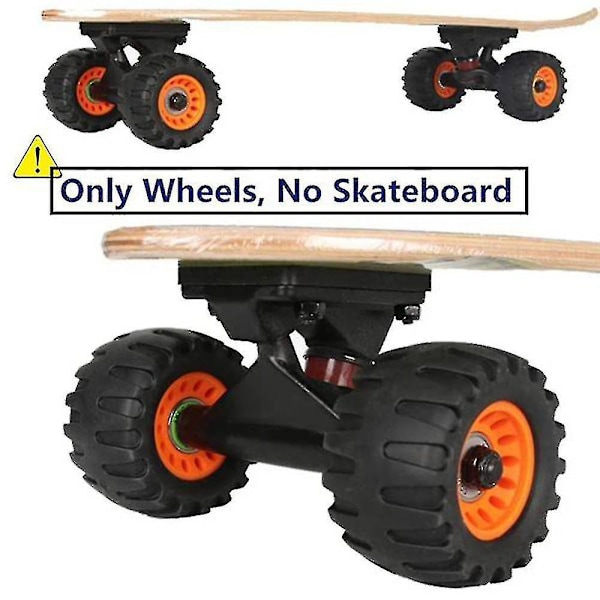 All Terrain Off Road Skateboard Longboard Hjul Veidemping Hjul Dance Board Runde (sett med 4)