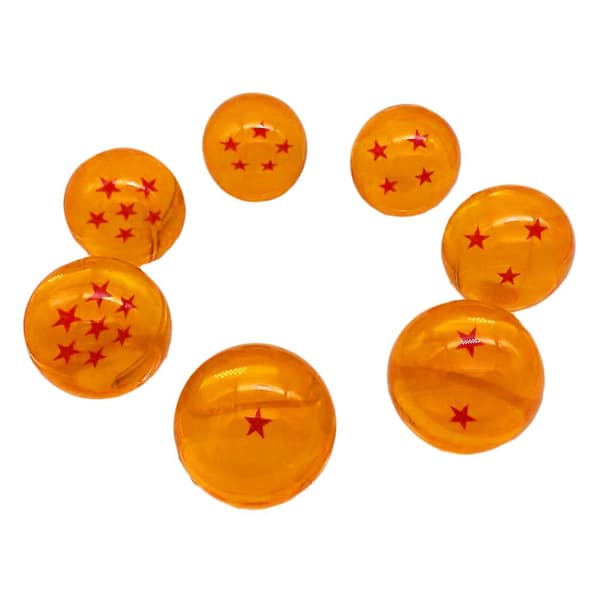 7 stk Dragon Balls Harpiks Krystallkule Sett Anime Samleobjekter