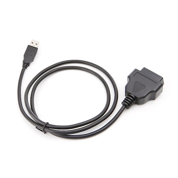 16-polet OBD2 til USB-port opladeradapterkabel stik diagnostisk værktøj