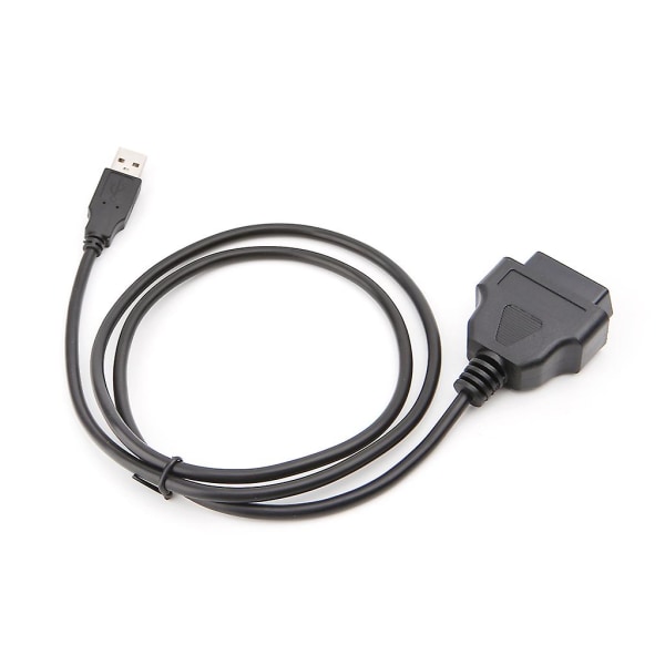 16-polig OBD2 till USB-port laddningsadapterkabelkontakt diagnostikverktyg