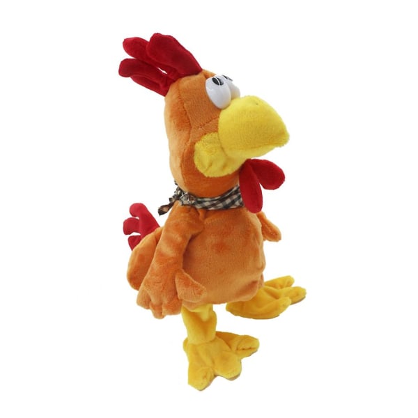 15 tums musikalisk Squawking Chicken Toy Sjunga Viftande Tupp Elektronisk interaktiv plyschleksak Elektrisk gosedjurleksak