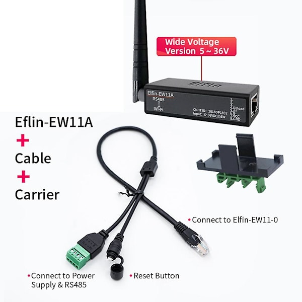 Seriel Port Rs485 til Wifi Enhedsservermodul Konverter -ew11a-0 Modbus Protokoldataoverførsel Via