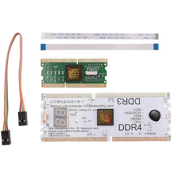Kannettavan/Pöytäkoneen Emolevyn Muistipaikka DDR3/DDR4 Diagnostiikka-analysaattori Testikortti Kannettavalle DDR3/4 R