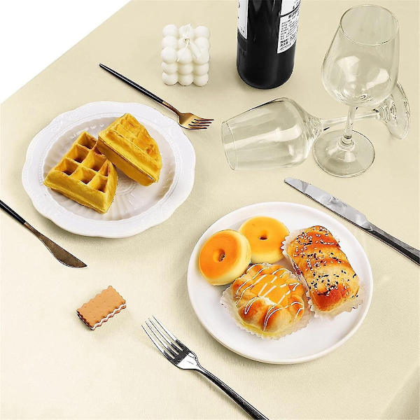 Banquet Bryllups Scene Dugt Solid Farve Rektangulær Glansfuld Satin Dug Co