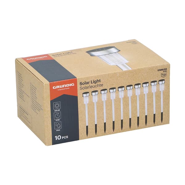 Soldrevne havelamper 10-pak