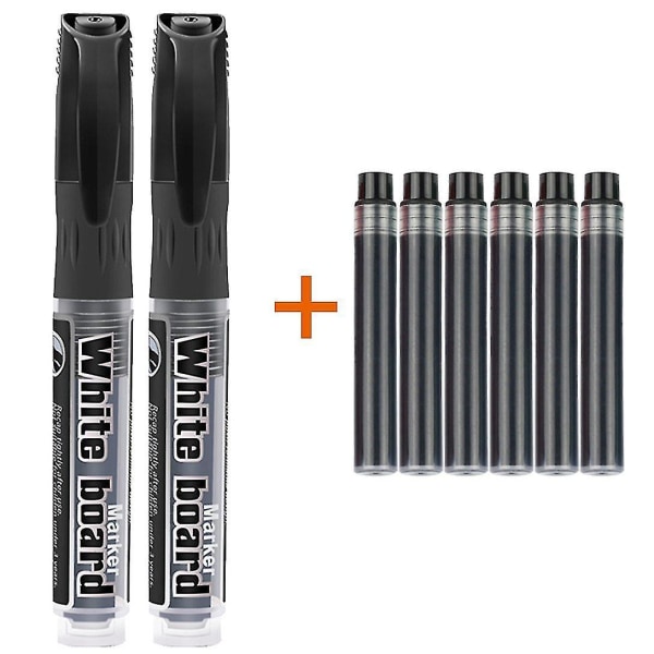 Blåa påfyllningsbara whiteboardpennor