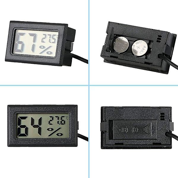 Inbyggd temperatur- och fuktighetsmätare digital LCD-display termometer hygrometer