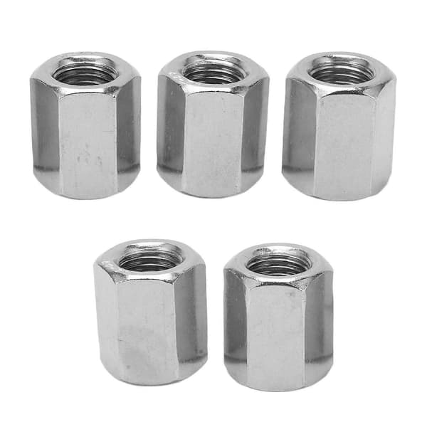 Høykvalitets 5 stk M16*2-24-L30mm 304 rustfritt stål sekskantkoblingsmutter