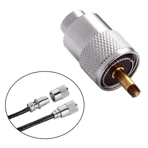 10-pack UHF/PL-259 lödkontakt med reducerare för RG8X, RG8, RG59, LMR-400, RG-213 koaxialkabel C