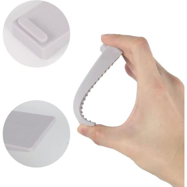 Dørstopper - STOR - 4 stk. - Gummi - Skridsikker - Grå