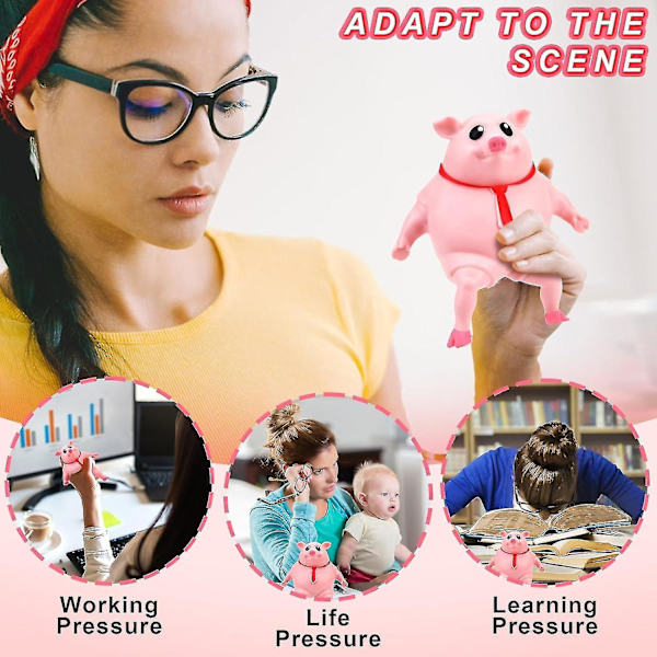 15*15cm Gris Squeezebold Legetøj, Anti Stress Gris Squeezebold Legetøj, Pink Gris Sjov Sensory Squeeze Legetøj, Realistisk Gris Legetøj Til At Lindre Stress For Voksne & Børn