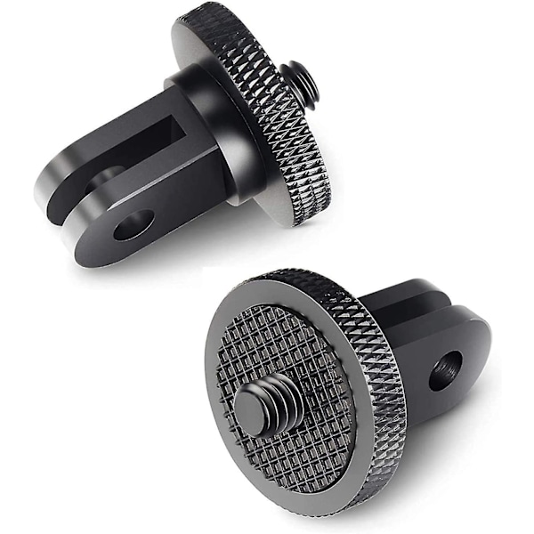 Tripod Adapter Kamera Mount Tilbehør Aluminium Adapter Montering Kameraer Til For Gopro Mount Og Andre Actionkameraer (2 Styk, Sort)