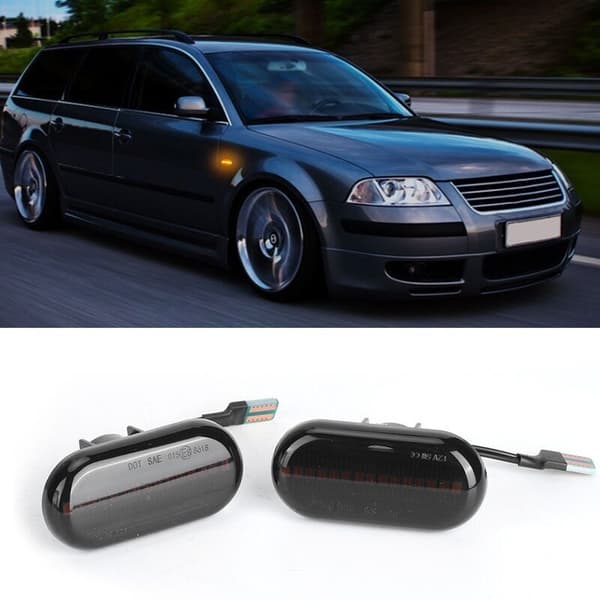LED-blinklys egnet for Renault Clio. Dynamisk LED-sidemarkør for bil, flytende blinklys, sekvensielt blinklys, sidelys