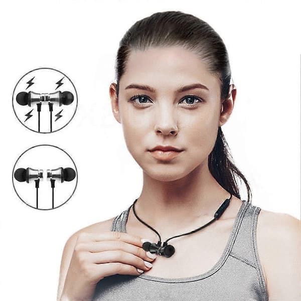 Magnetisk in-ear stereo headset trådløs bluetooth 4.2 headset
