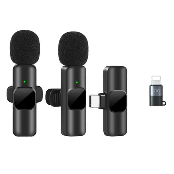 Trådløs Lavalier Mikrofon Bærbar Lyd Videooptagelse Mini Mikrofon til Live Broadcast Gaming Telefon Mikrofon