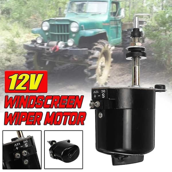 Vindusviskermotor, 12V Bil Auto Vindusviskermotor Kompatibel med Willys Traktor