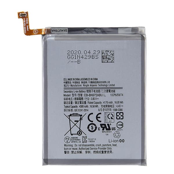 For Samsung Galaxy Note 10 Plus 4G 3.85V 4170mAh Oppladbart Li-ion Polymer Batteri (Kode: EB-BN9