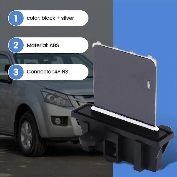 Passer til 02-12 Isuzu Rodeo D-Max 01-14 Nissan X-Trail Blæsermotor Ventilator Modstand 8-98049394-0 Ny