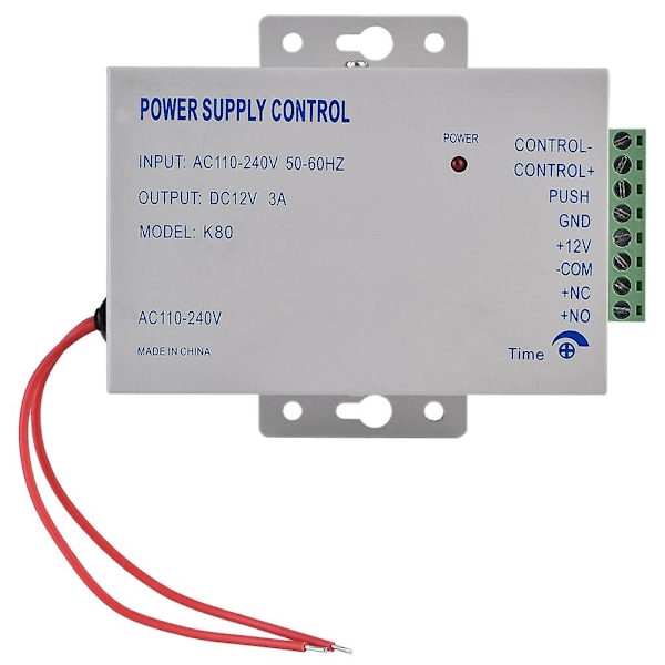 K80 Dørtilgangssystem Elektrisk Forsyningskontroll DC 12V 3A Miniatyr / Elektrisk Lås / Tilgangskontroll S