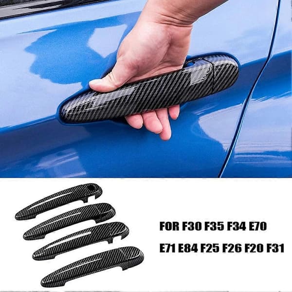Karbonfiber Utvendig Dørhåndtak Deksel Trim for - 1 2 3 4 Serie E87 E90 E91 E92 E93 F30 X