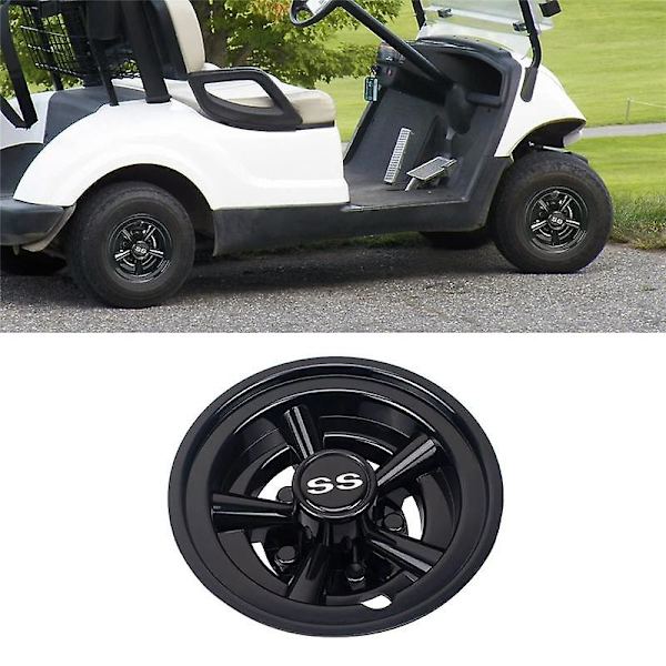 1 st 8-tums hjulnavkapsel för golfbil, 5-ekrad design, navkapsel för golfbil